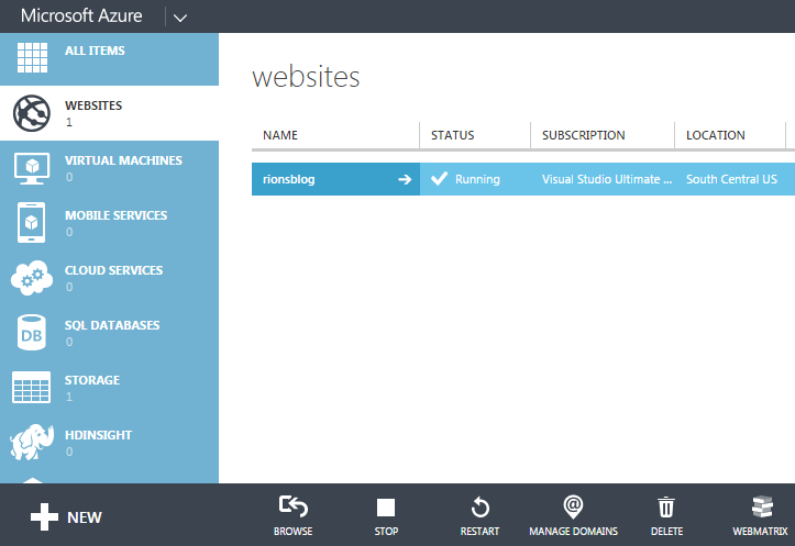 The Traditional Azure Portal