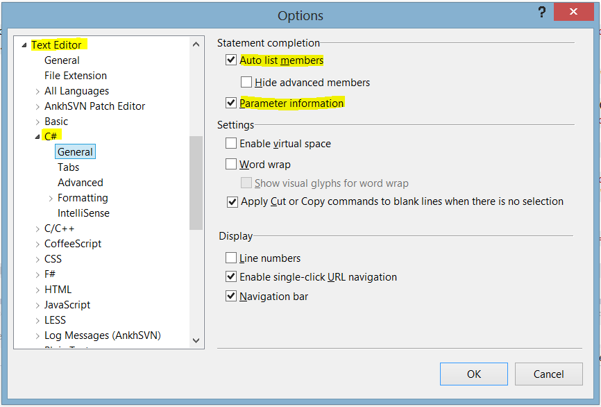 Taking back Intellisense