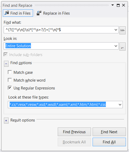 Regular Expression Metrics